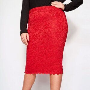 Romantic goth lace long pencil skirt size XS